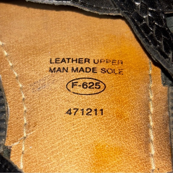 5/$25 Spice Island Sandals Womens 8 Strappy Slingback DarkBrown Leather - Picture 5 of 9
